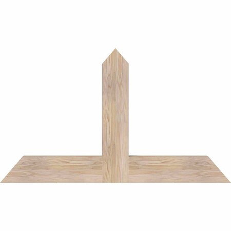 Ekena Millwork Portland Smooth Timber Gable Bracket, Douglas Fir, 48"W x 28"H x 3 1/2"D x 5 1/2"F, 14/12 Pitch GBW048X28X0406POR00SDF